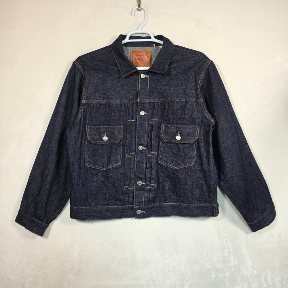 Levi's 507XXE Type II Jacket Mens 46 XXL Dark Indigo Selvedge Japan Big E T-Back - Picture 2 of 16
